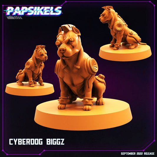 Cyberdog Biggz - 32mm Scale Cyberpunk Miniature  | Alien | Papsikels