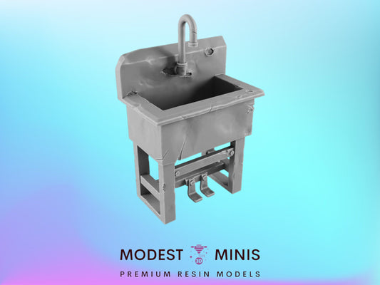 Scrub Sink | 28mm - 54mm Scale | Survivor Terrain | Medical Scatter | Sci Fi Terrain | EC3D Badlands