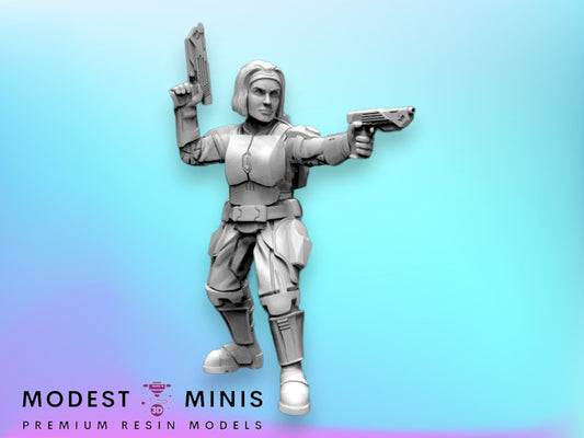 Crusader Princess No Helmet - 28mm - 40mm Scale | Star Wars Legion Mini