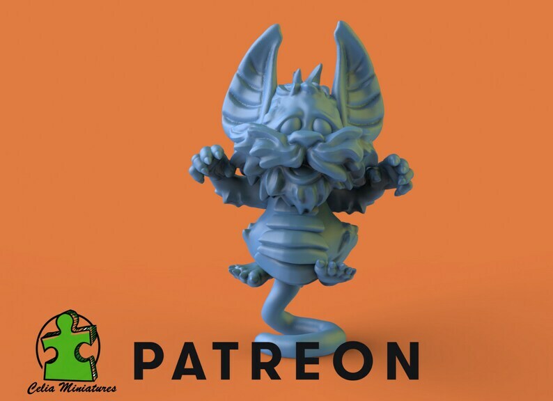 Chibi Elder Cat - 28mm - 54mm Scale
