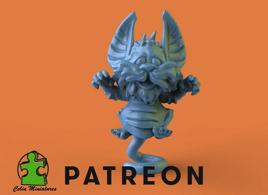 Chibi Elder Cat - 28mm - 54mm Scale