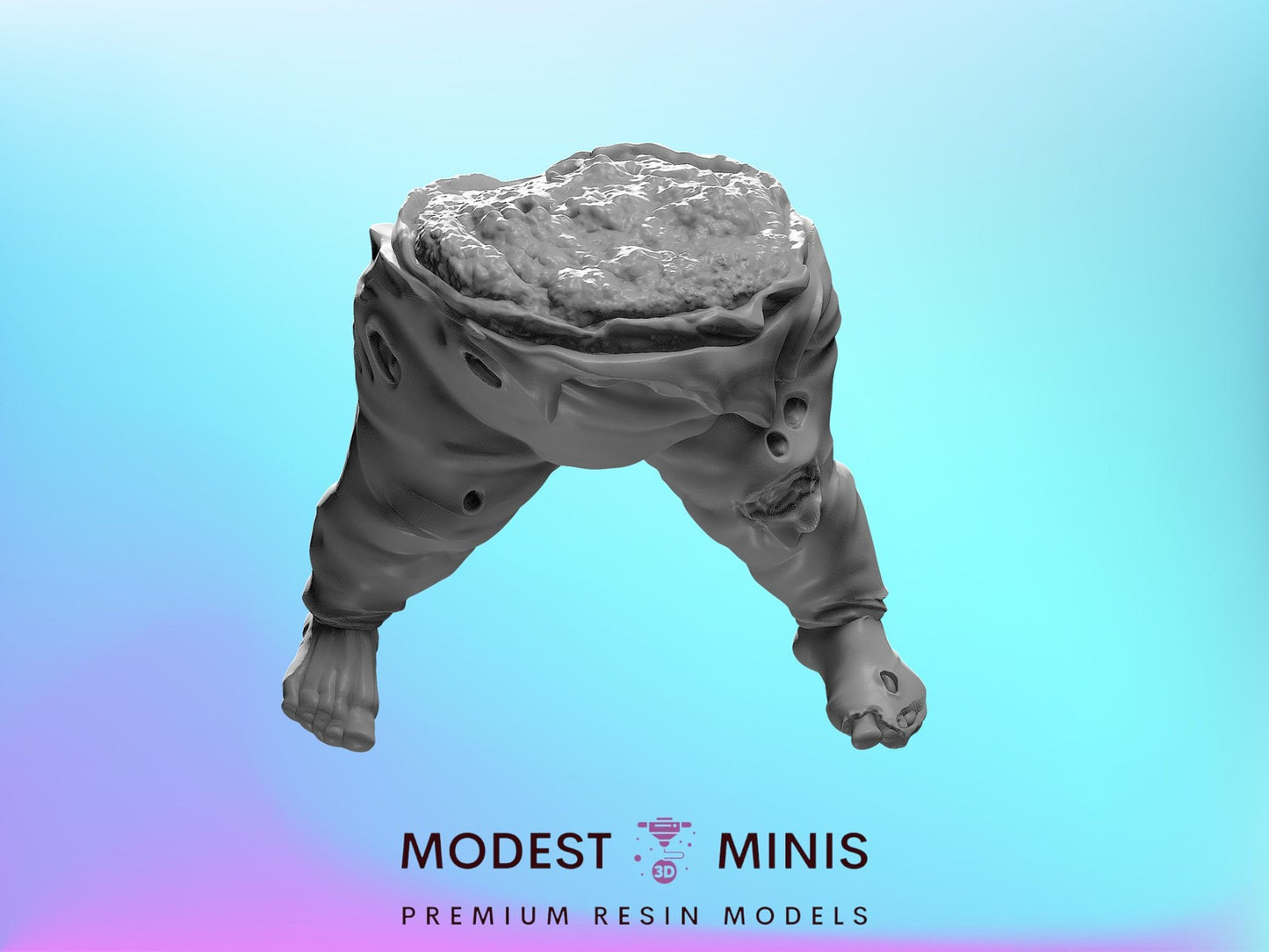 Zombie Bloated Half | 28mm - 100mm Scale Resin Mini | Zombicide | Vaultz