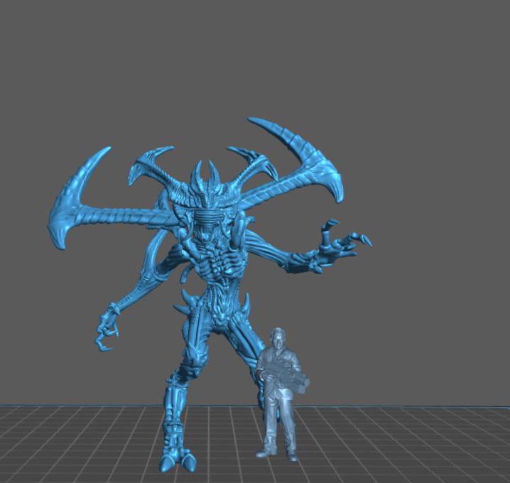 Xeno Diablo - 32mm Scale Alien Miniature | RPG | Sci fi | Cyberpunk | Role Playing | DnD | Papsikel Xenowars
