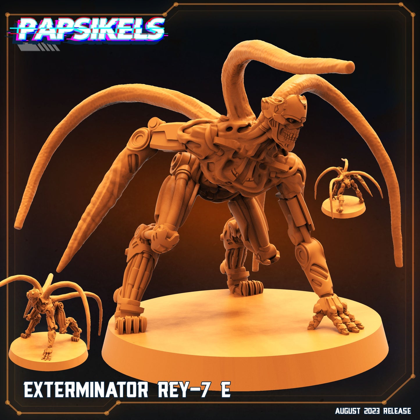 6pc Exterminator Rey Set - 32mm Scale Resin Miniature| RPG | Sci fi | Cyberpunk | Role Playing | DnD | Papsikel