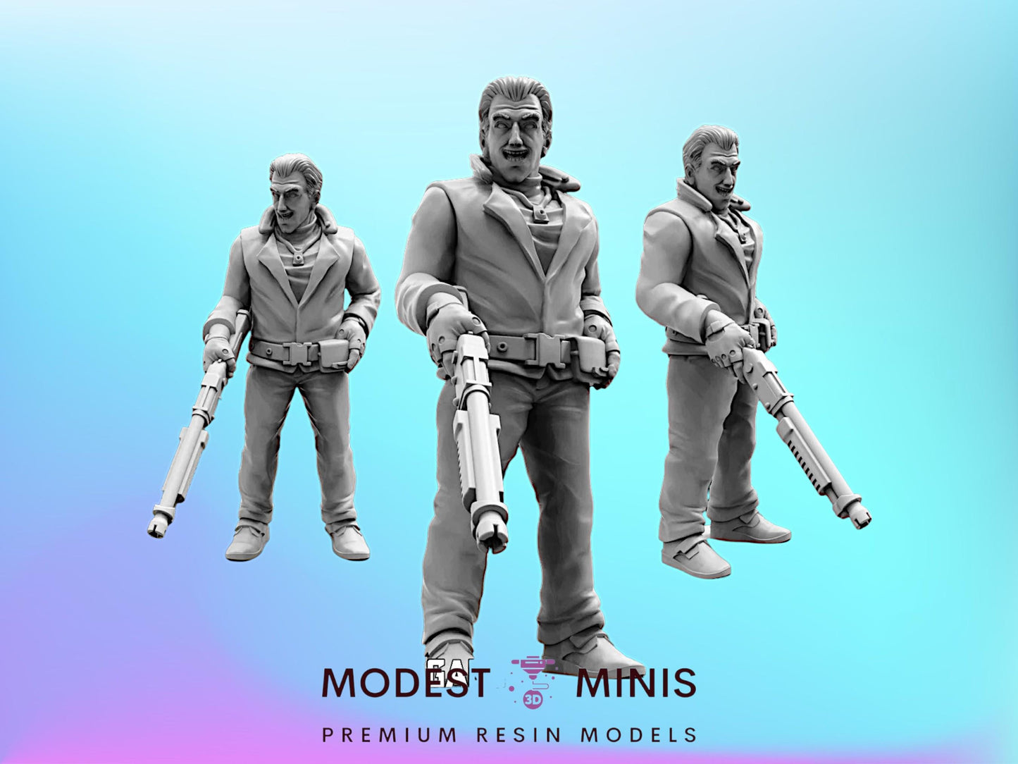Janus Delfajardo Corpo Cops Bank Robber - 32mm Scale Miniature | RPG | Sci fi | Cyberpunk | Role Playing | Papsikel