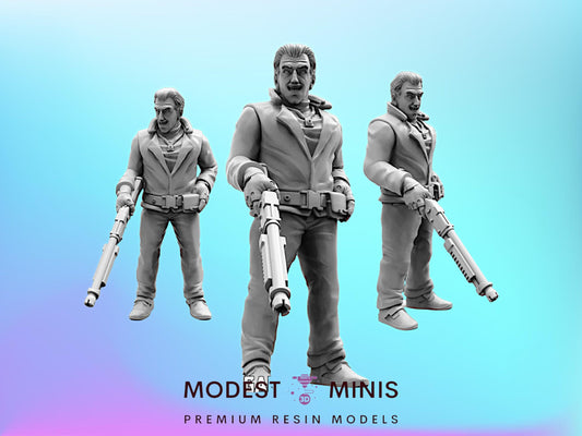 Janus Delfajardo Corpo Cops Bank Robber - 32mm Scale Miniature | RPG | Sci fi | Cyberpunk | Role Playing | Papsikel