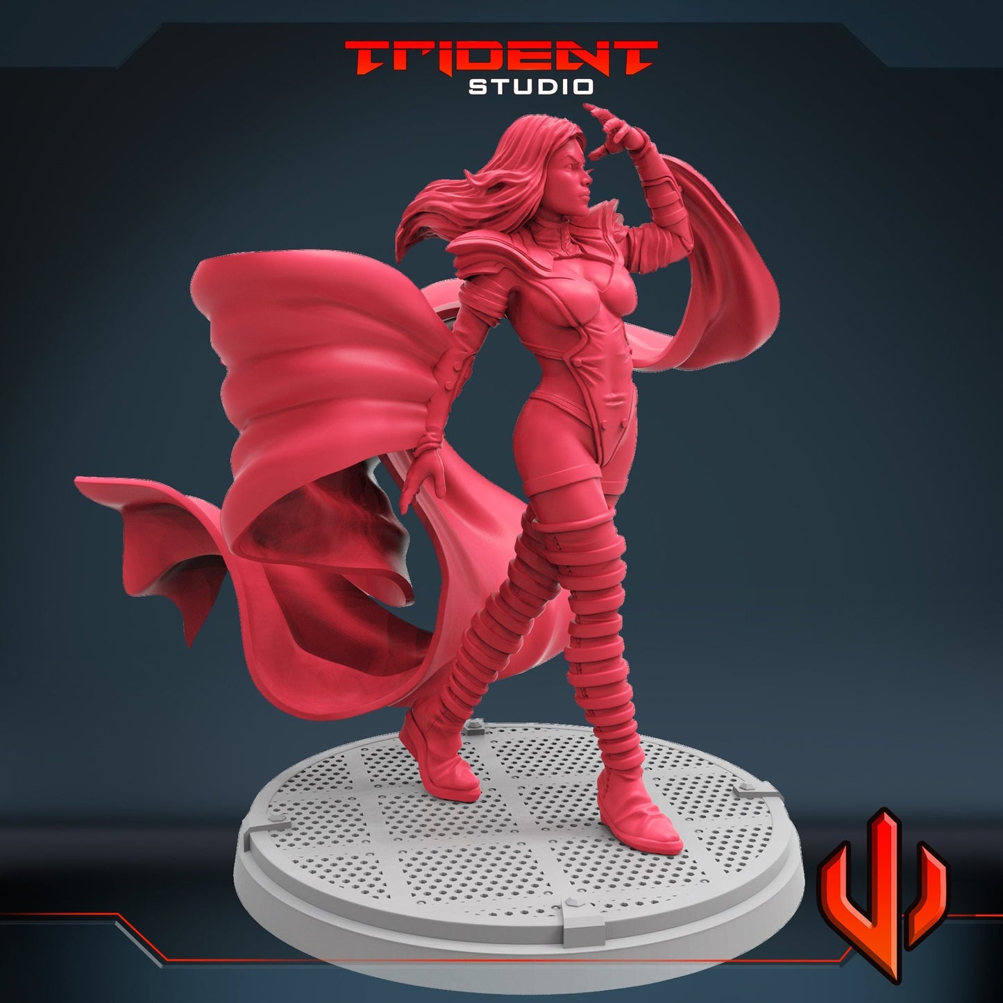 Phoenix Frost White Queen- 40mm  Miniature | Crisis Protocol Proxy | Trident