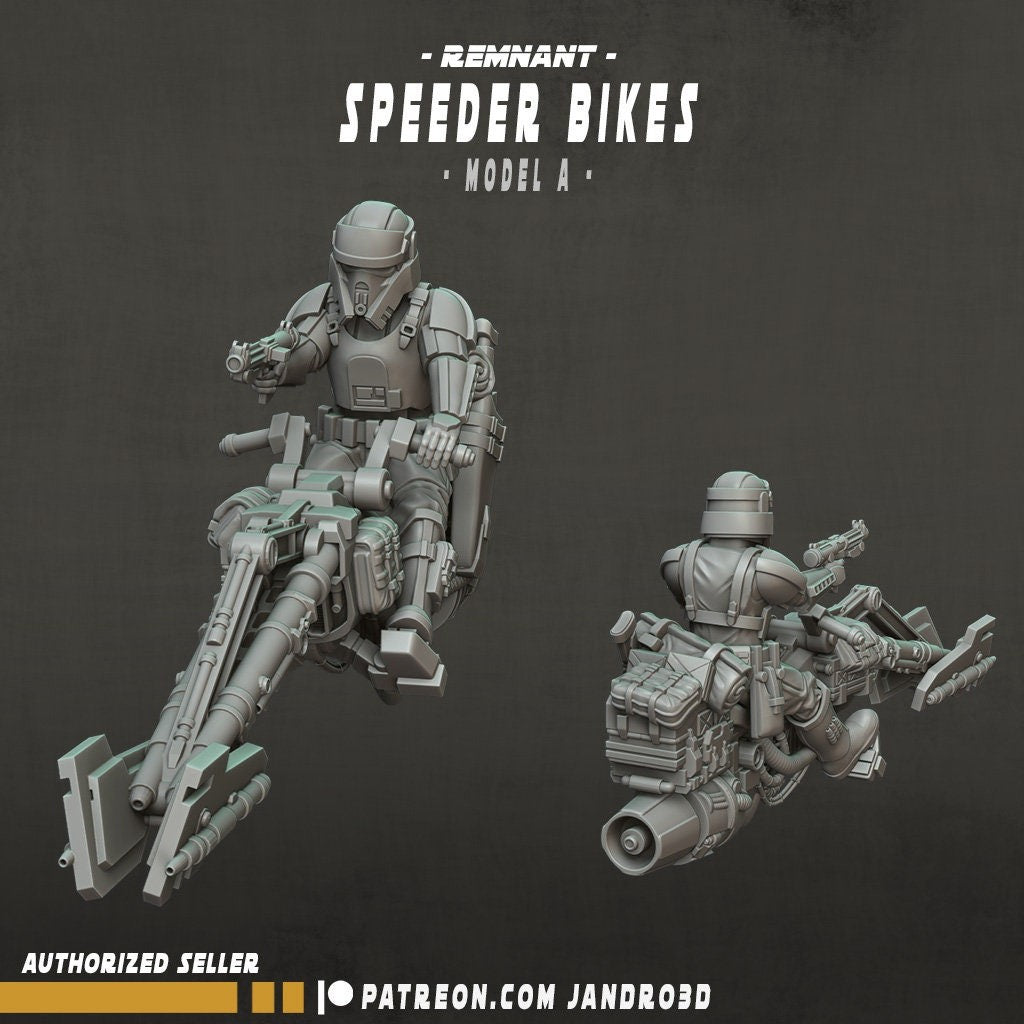 Remnant Speeder Bikes Set - 28mm - 40mm Scale | Jandro | Star Wars Legion Mini