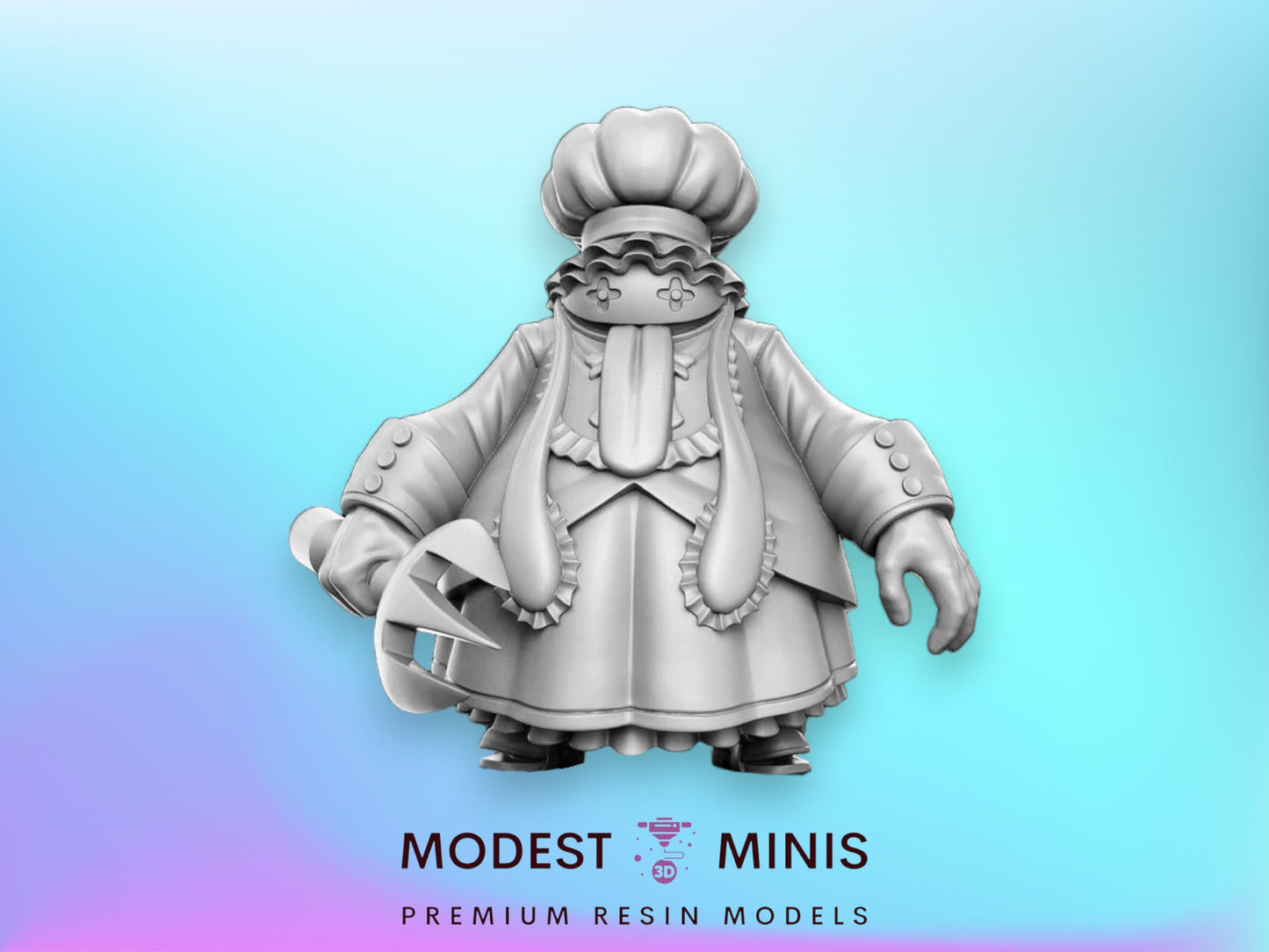 Salweeki Chef - 32mm Scale DnD Miniature | Dungeons and Dragons | JRPG Mini - RN Estudio