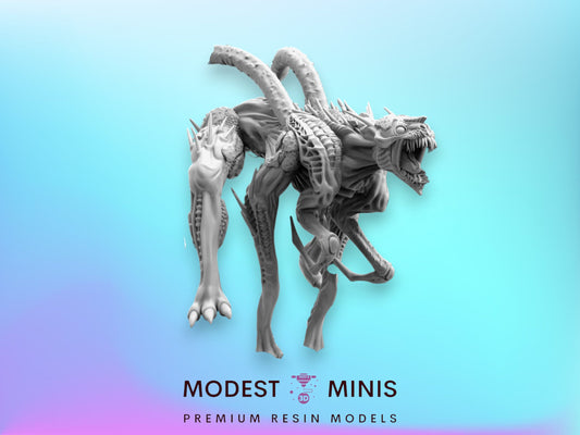 65mm Gigerian Hybrid Aggressor C - 32mm Scale Alien Miniature | RPG | Sci fi | Cyberpunk | Role Playing | DnD | Papsikel