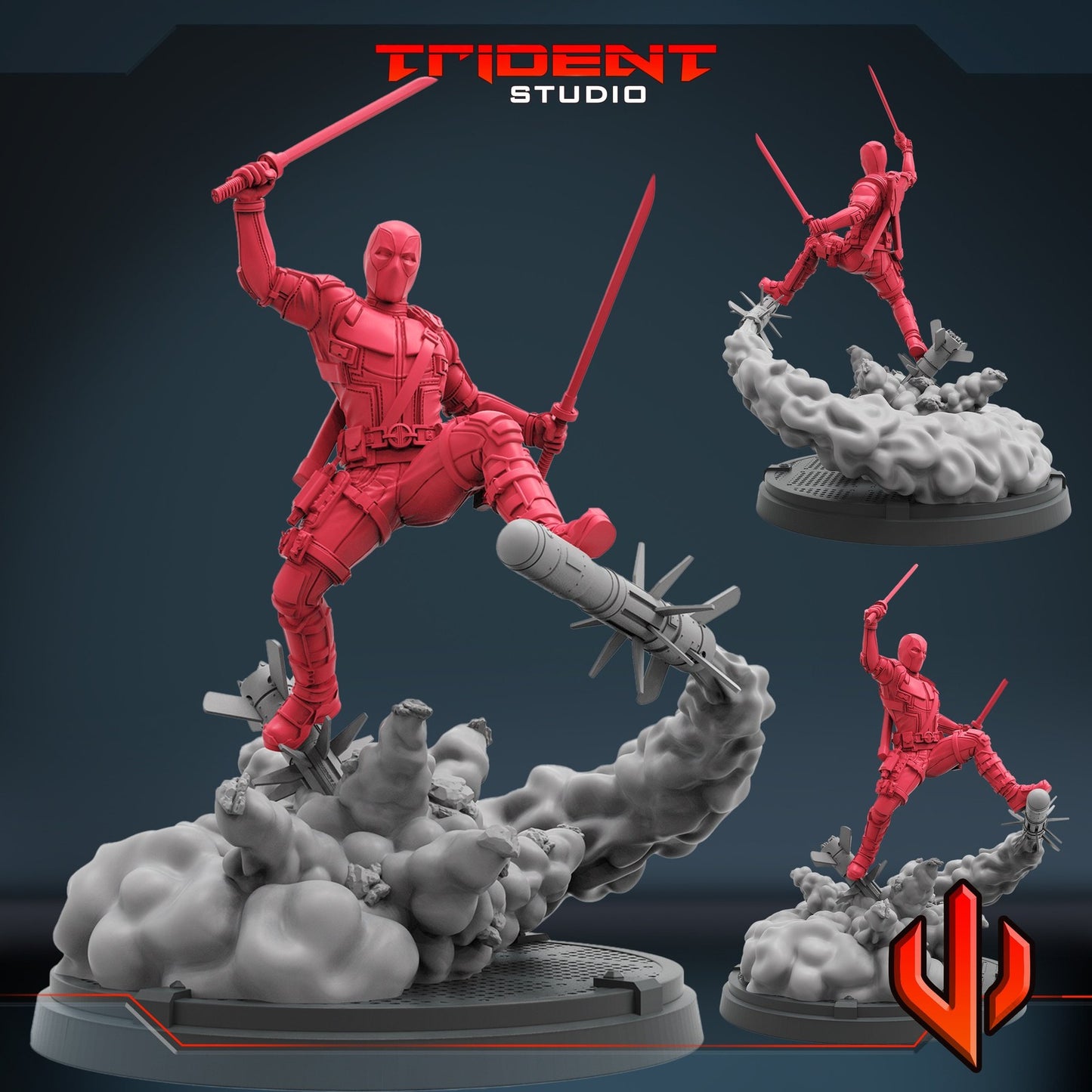 Missile Riding Dead Man - 40mm  Miniature | Crisis Protocol Proxy | Trident