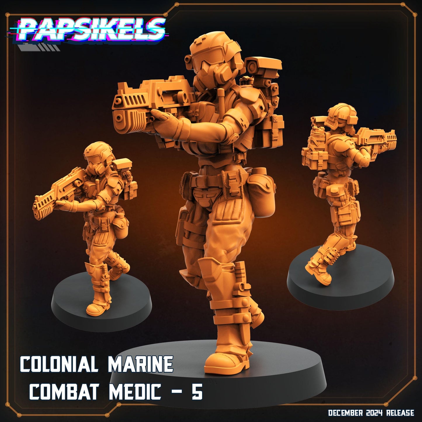 10pc Combat Medic Team - 32mm Scale Cyberpunk Miniature | RPG | Sci fi | AvP | Role Playing | DnD | Papsikel