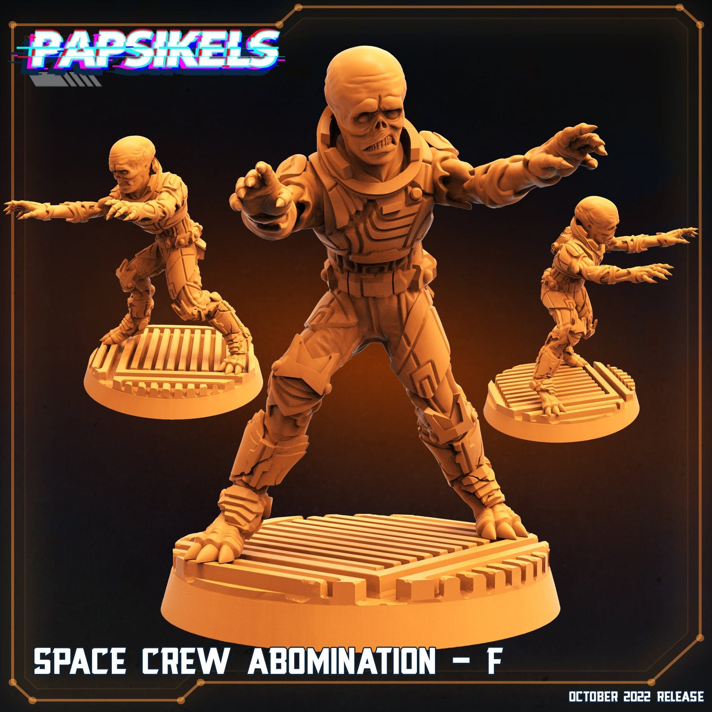 Space Crew Abomination F - 32mm Scale Alien Miniature | RPG | Sci fi | Cyberpunk | Role Playing | DnD | Papsikel