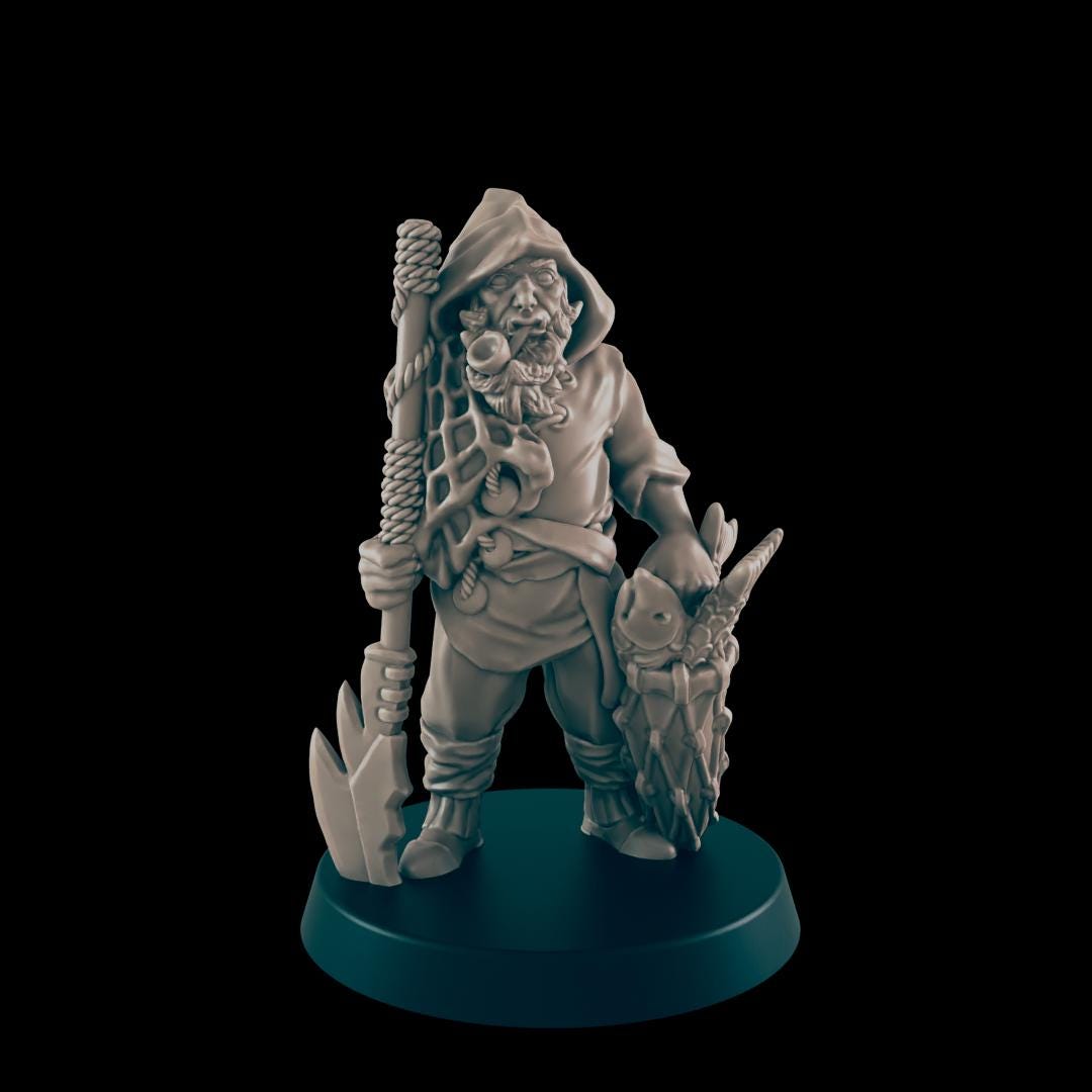 Half-Orc Folk | 25mm - 100mm Scale | DnD | EC3D Fantasy Mini | Everyday Folk