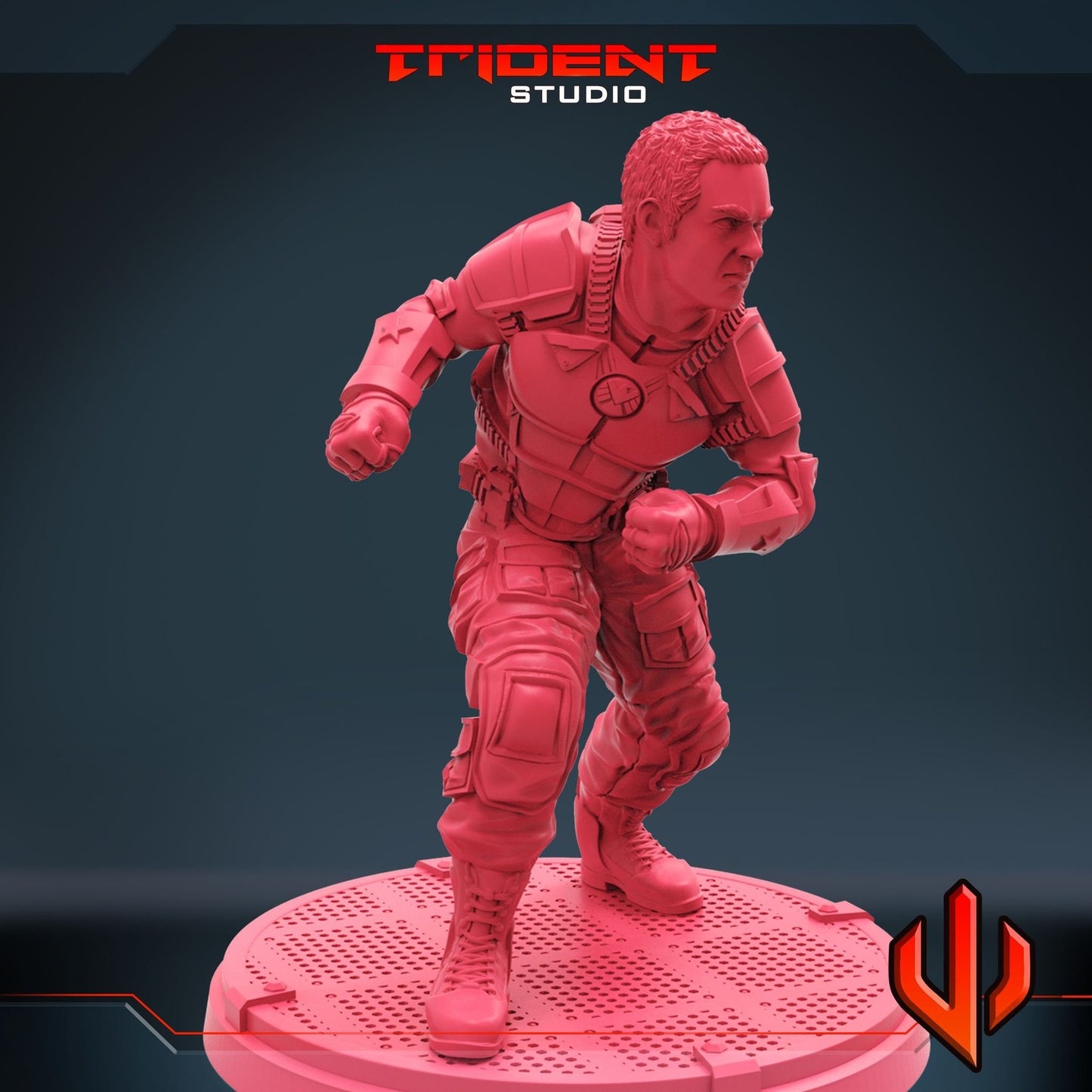 Jeff A - 40mm  Miniature | Crisis Protocol Proxy | Trident