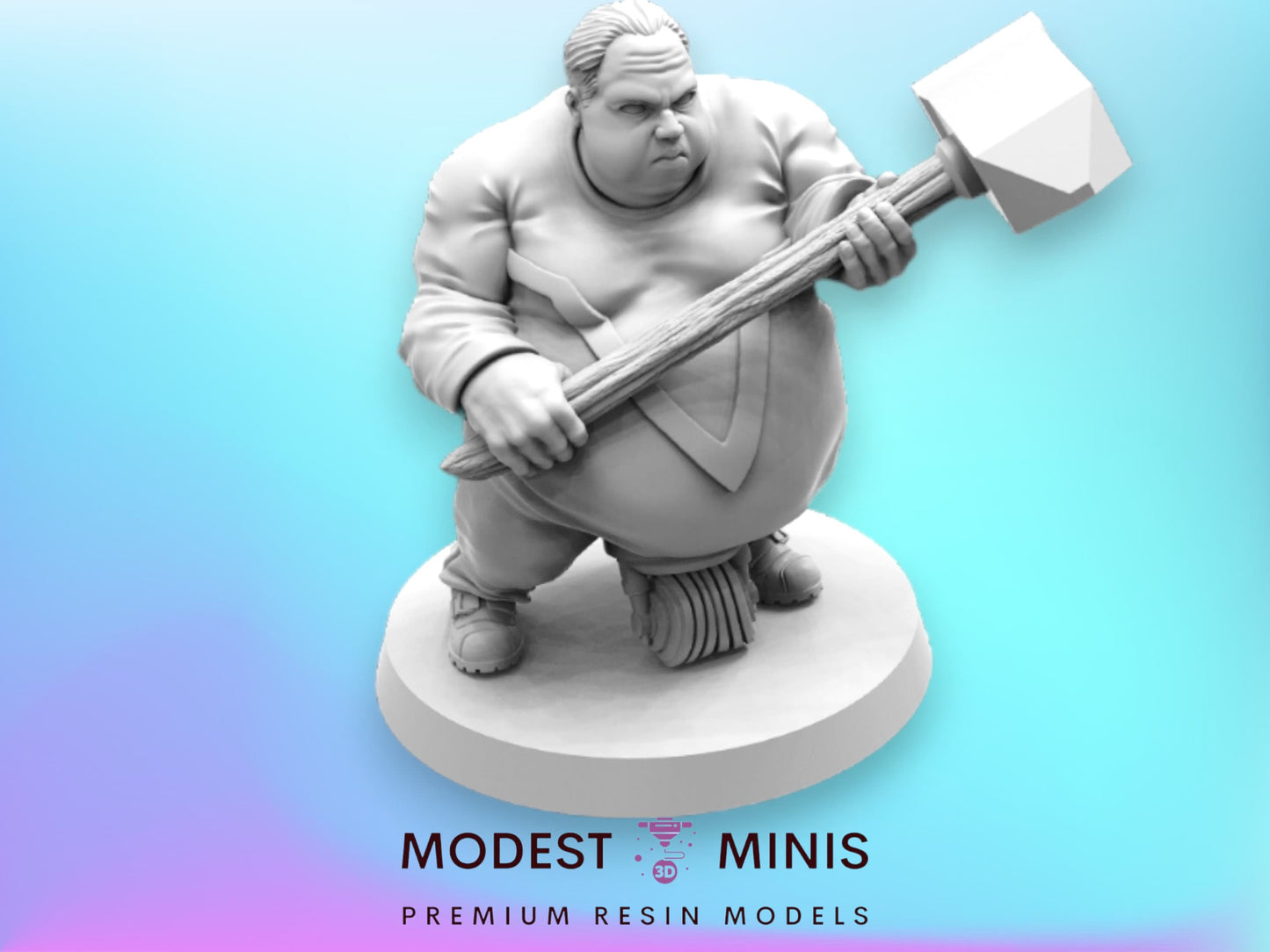 God of Ham Mer Batchoy Ex Convict - Resin Cyberpunk Miniature  | Papsikels