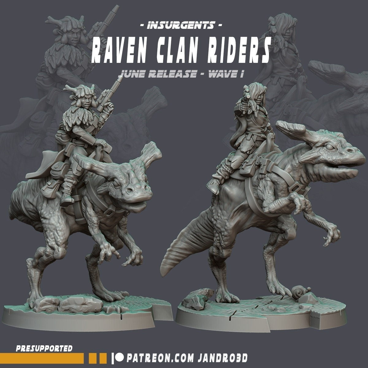 Raven Clan Riders - 28mm - 40mm Scale | Jandro | Star Wars Legion Mini