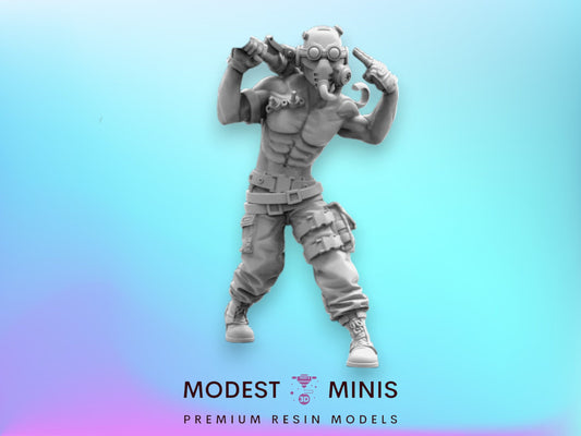 Crazy Mind Vandal F - Resin Scale Alien Miniature | RPG | Sci fi | Cyberpunk | Role Playing | DnD | Papsikel