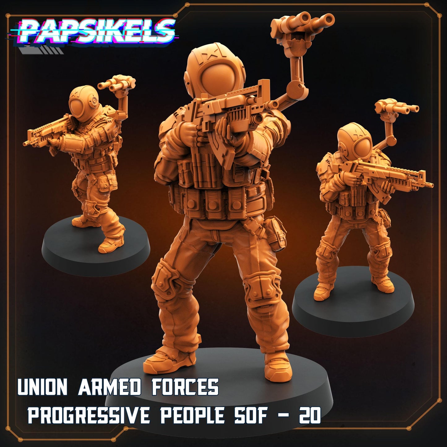 Progressive Peoples 19 and 20 - 32mm Scale Alien Miniature | RPG | Sci fi | Role Playing | DnD | Papsikel