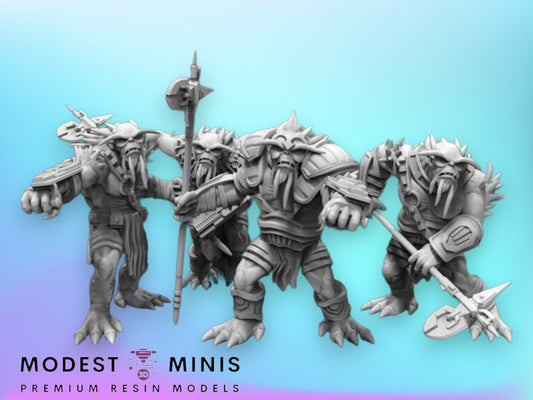 4pc Ancient Red Brutes - 28mm - 40mm Scale | Star Wars Legion Mini