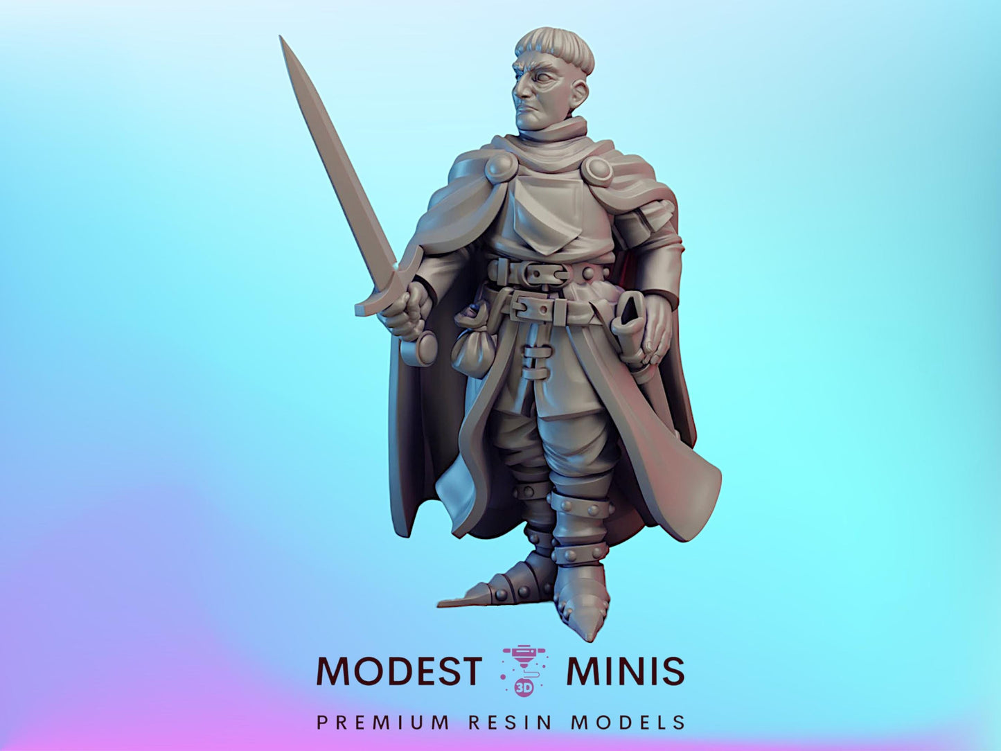 VVM Knight | 28mm to 75mm  DnD Miniature | Frostgrave Mini | Vae Victis