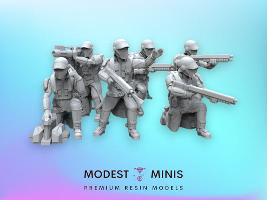 6pc Nimbus Troopers Set - 28mm - 40mm Scale | Star Wars Legion Mini