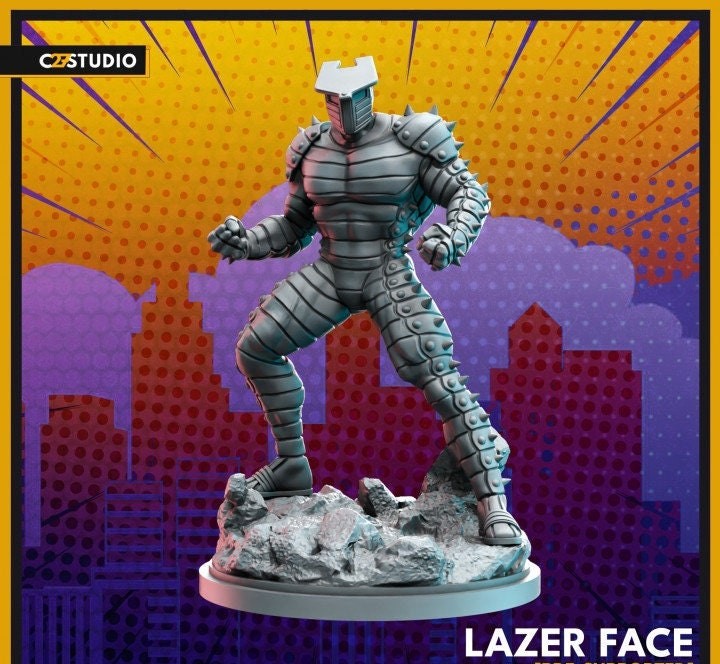 Lazer Face - 32mm - 40mm Mini | Crisis Protocol Proxy | C27