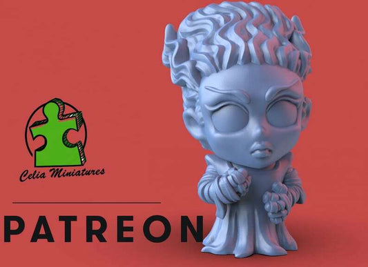 Chibi Wife of Frankenstein - 28mm - 54mm Scale