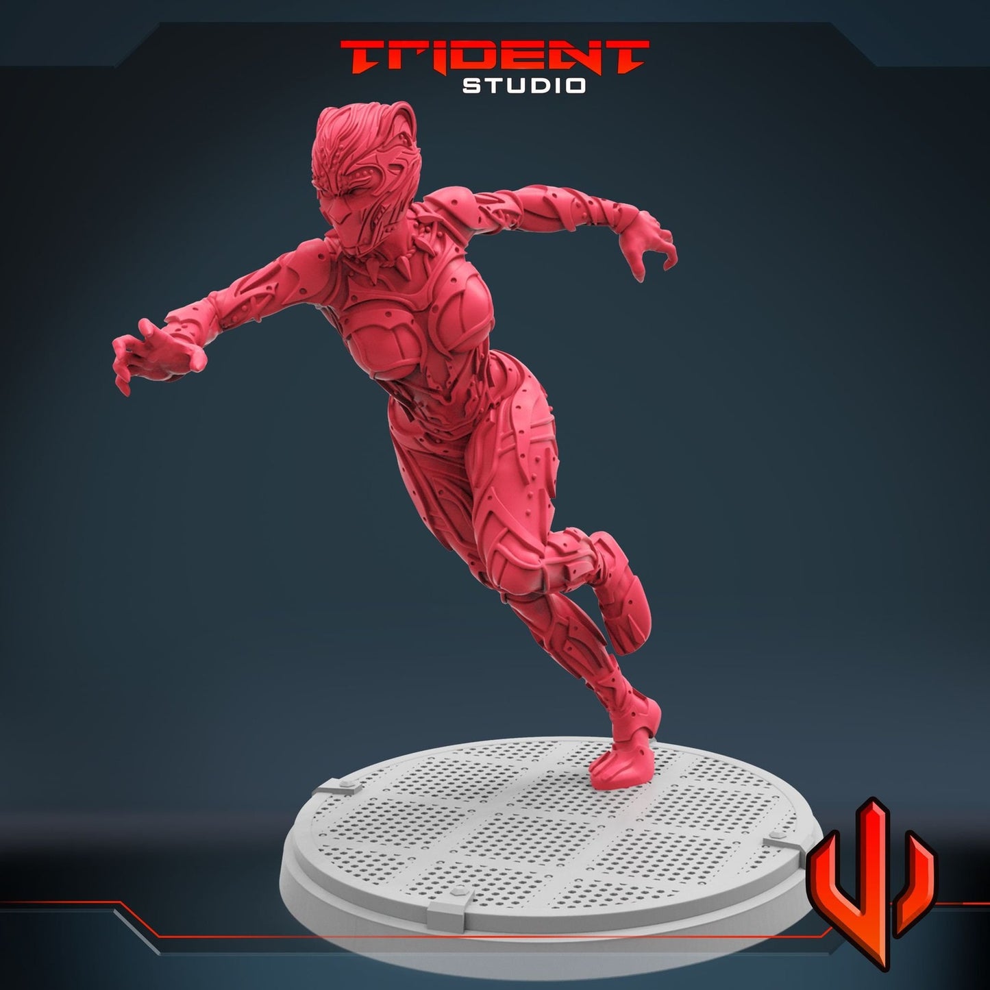 Little Panther A - Black Panther 40mm  Miniature | Crisis Protocol Proxy | Trident