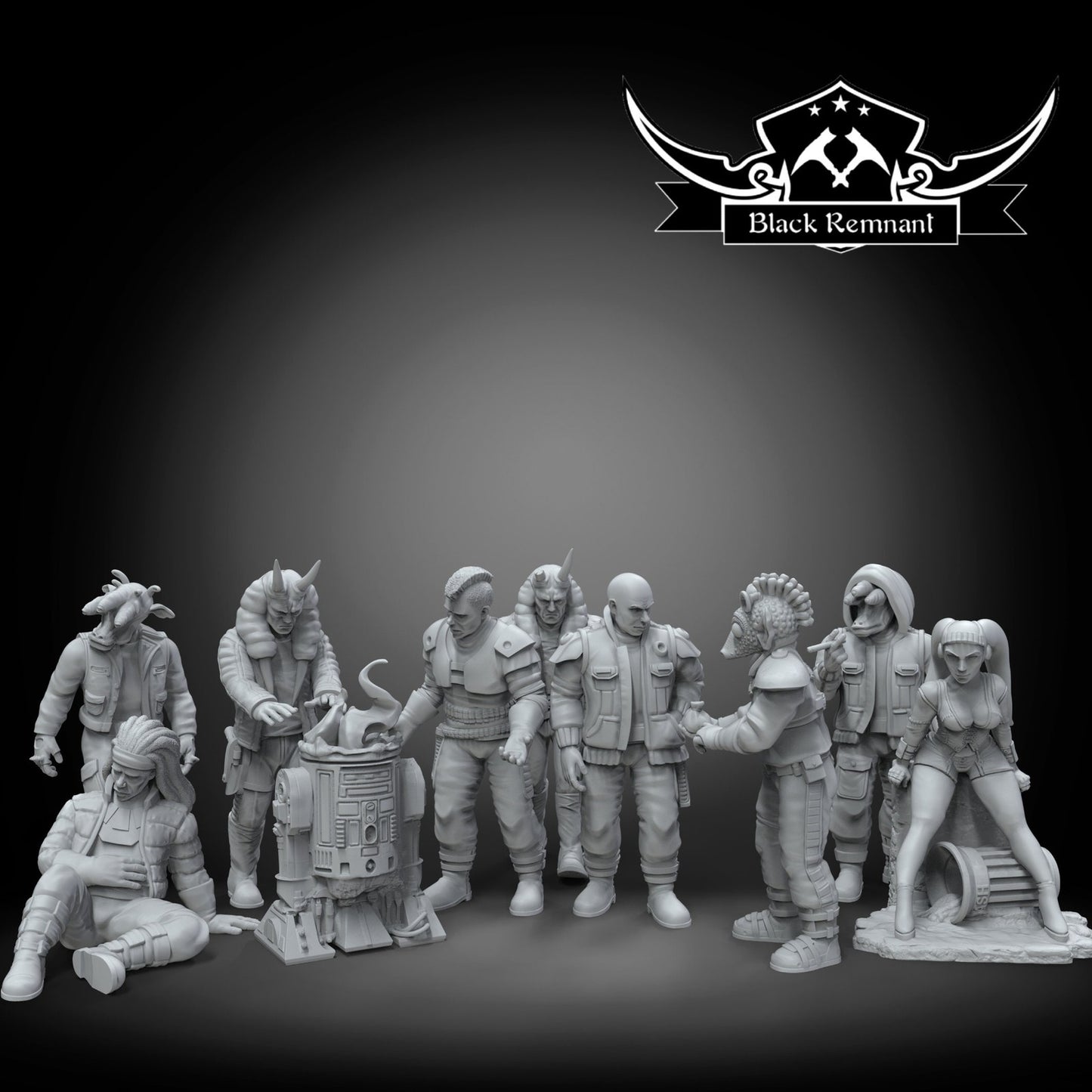 10pc Undercity Civilians Set - 28mm - 40mm Scale | Star Wars Legion Mini