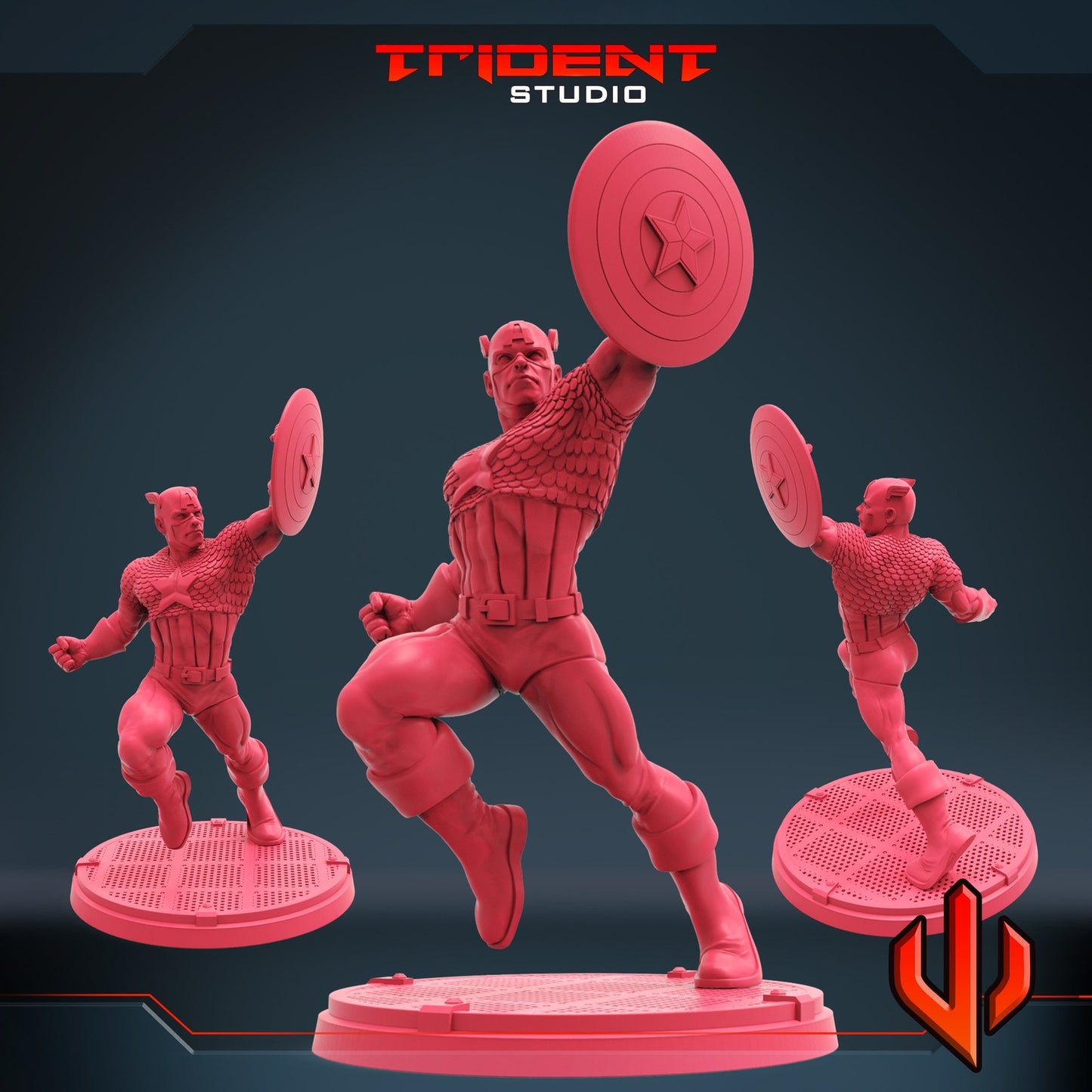 Stars and Stripes A - 40mm  Miniature | Crisis Protocol Proxy | Trident