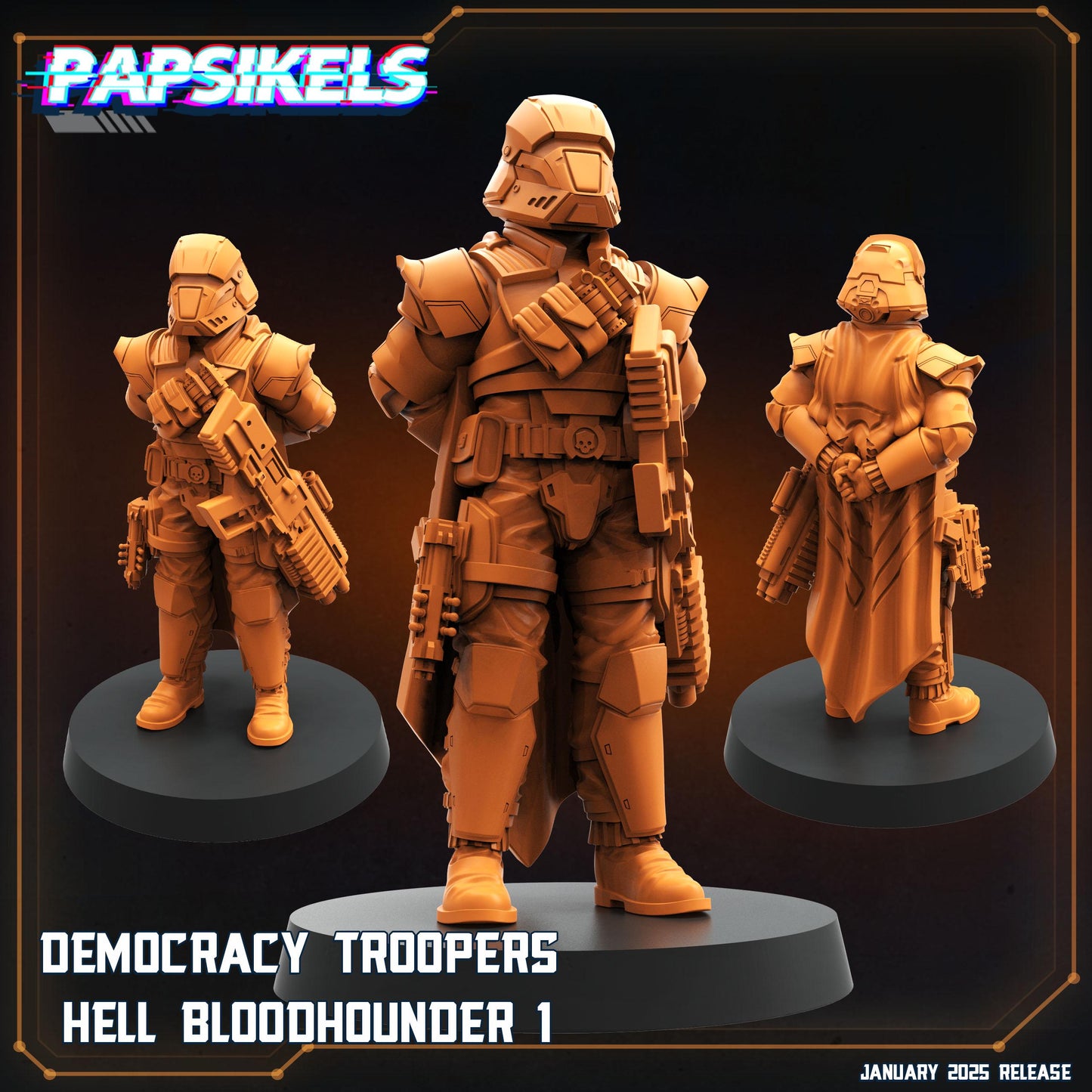 Hell Bloodhounders - 32mm Scale Alien Miniature | RPG | Sci fi | Role Playing | DnD | Papsikel