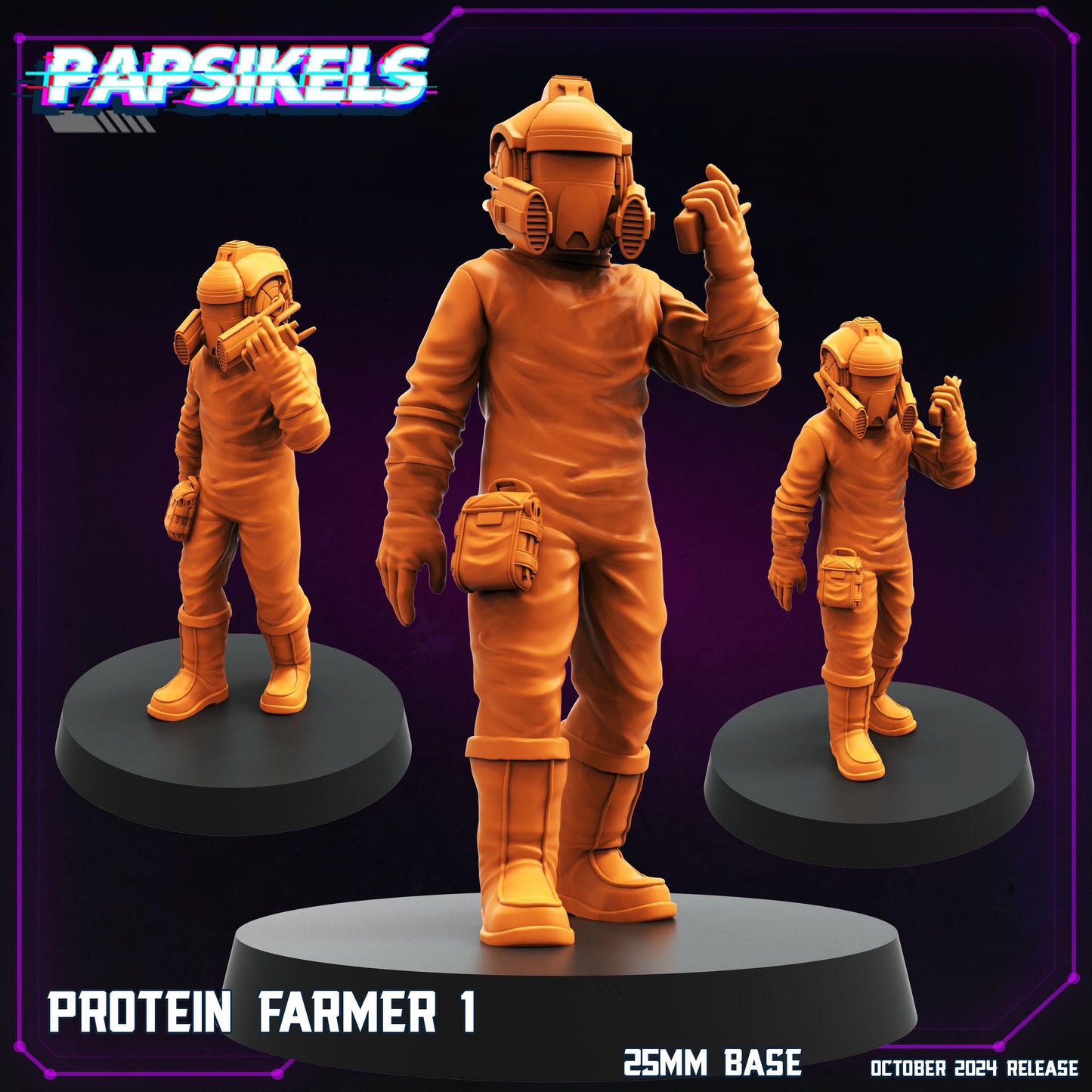 Protein Farmer Set - 28mm 32mm 40mm Scale Cyberpunk Miniature  |  Blade Runner | | Papsikels