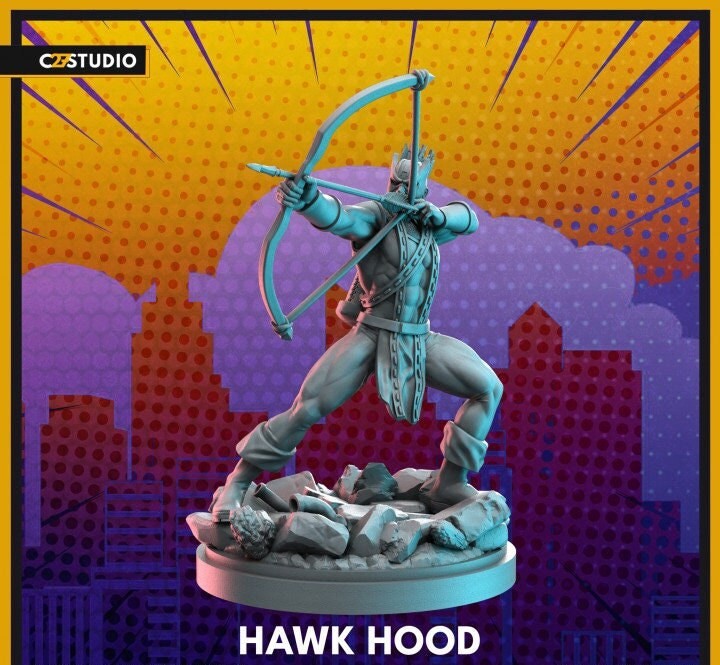 Hawk Hood - 32mm - 40mm Mini | Crisis Protocol Proxy | C27