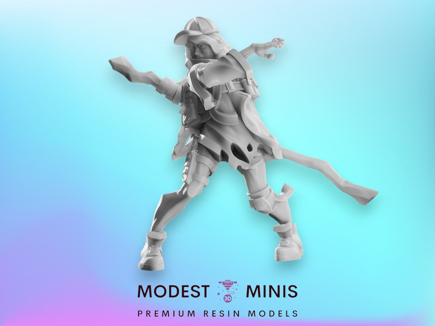 Survivor Korean Girl | 28mm - 100mm Scale Resin Mini | Zombicide | Vaultz