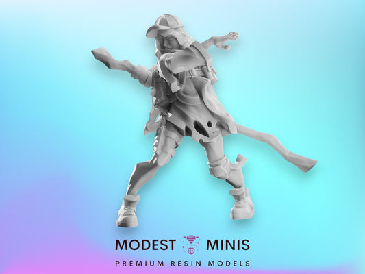 Survivor Korean Girl | 28mm - 100mm Scale Resin Mini | Zombicide | Vaultz