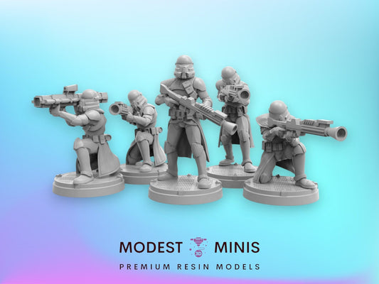 5pc Trident Purge Troop Set - 28mm - 40mm Scale | DnD | Star Wars Fan Art