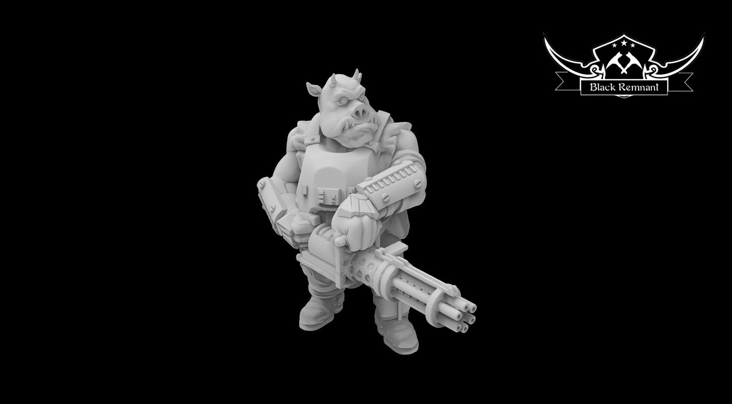 Pirate Pig Heavy Gunner - 28mm - 40mm Scale | Star Wars Legion Mini