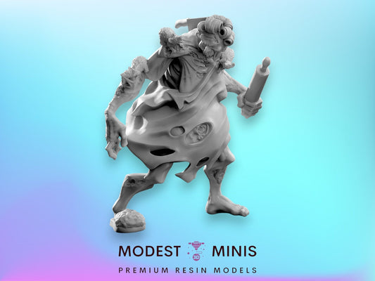 Zombie Fatty Lady | 28mm - 100mm Scale Resin Mini | Zombicide | Vaultz