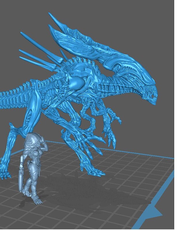 200mm long Xeno Brood Grandmother - 32mm Scale Alien Miniature | RPG | Sci fi | Cyberpunk | Role Playing | DnD | Papsikel Xenowars