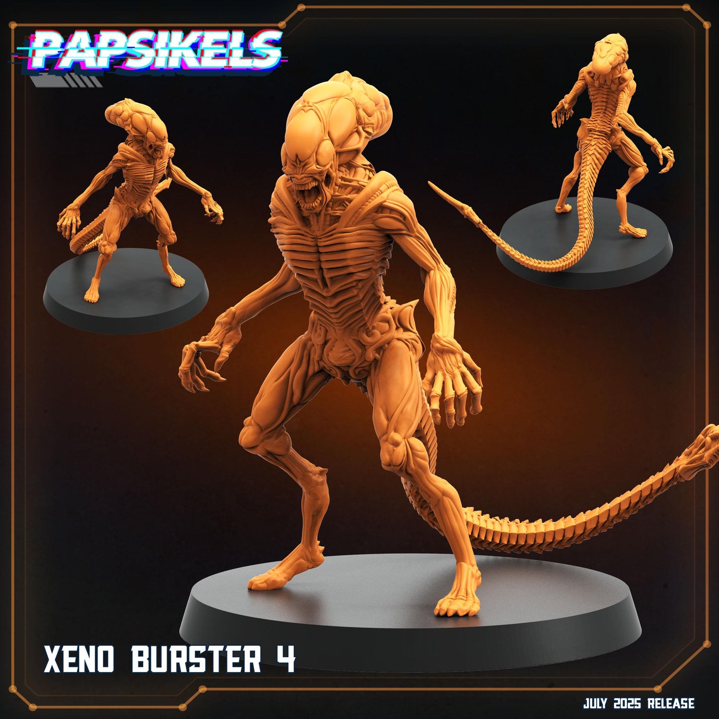 Xeno Burster - 28mm 32mm Scale Alien Miniature | RPG | Sci fi | Cyberpunk | Role Playing | DnD | Papsikel