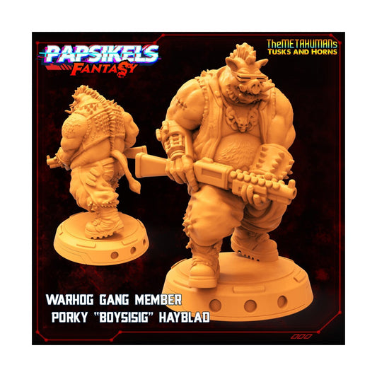 Warhog Gang Member - 32mm Scale Miniature | RPG | Sci fi | Cyberpunk | Role Playing | DnD | Papsikel