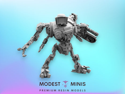 75mm Prototype Droid Series 4 Model 9 - 32mm Scale Miniature | RPG | Sci fi | Cyberpunk | Role Playing | Papsikel