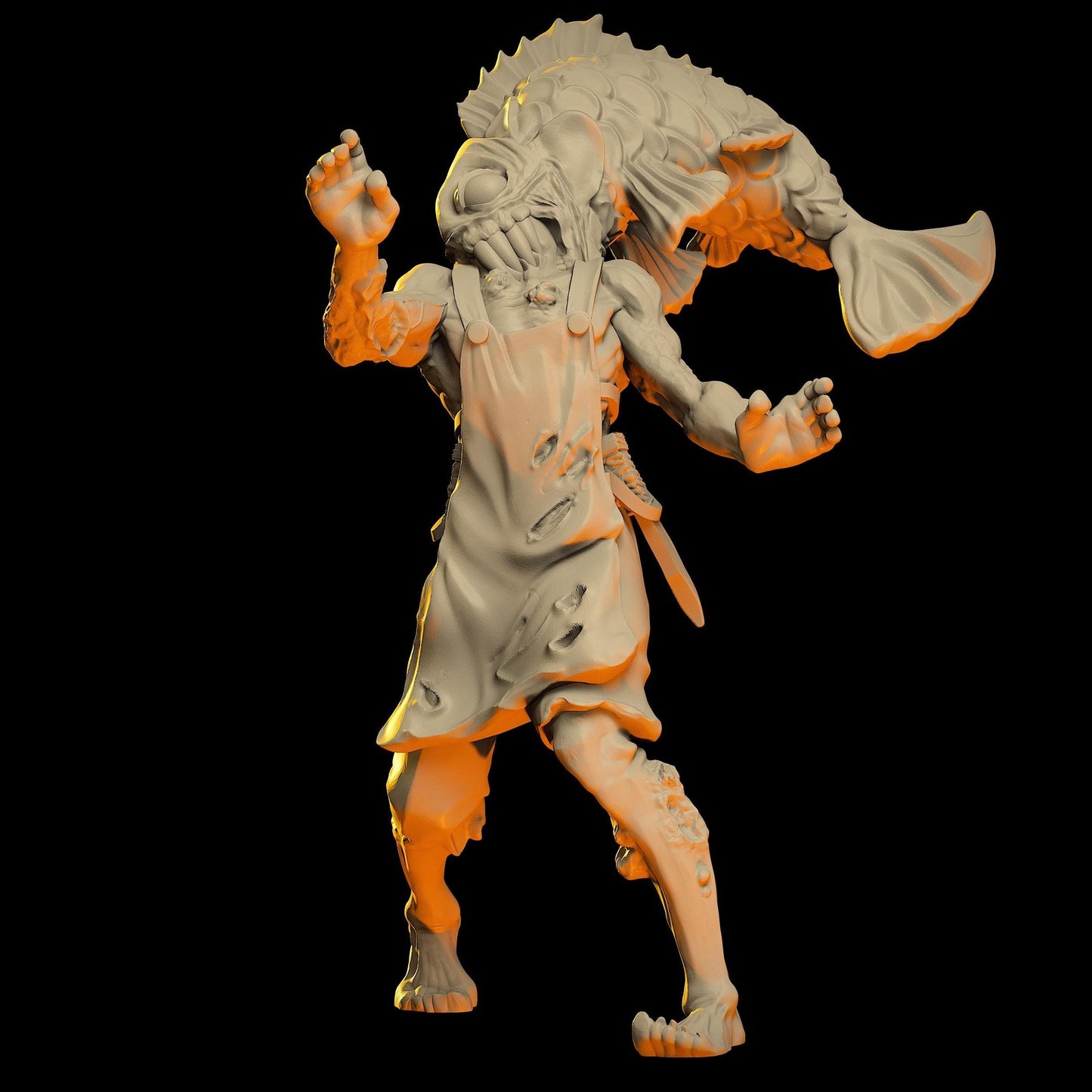 8pc Zombie Kitchen Crew Set | 28mm - 100mm Scale Resin Mini | Zombicide | Vaultz