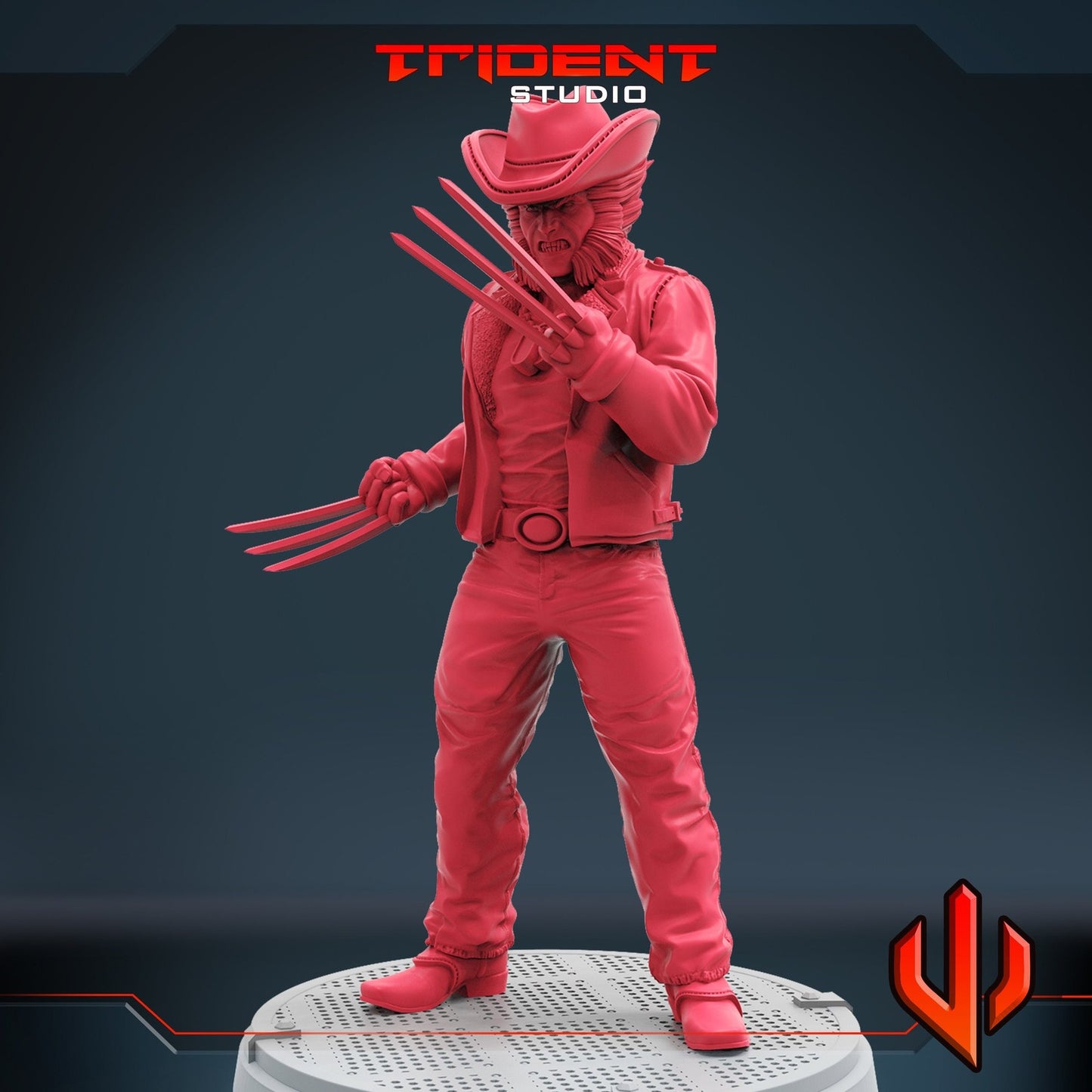 Cowboy Berserker - 40mm  Miniature | Crisis Protocol Proxy | Trident