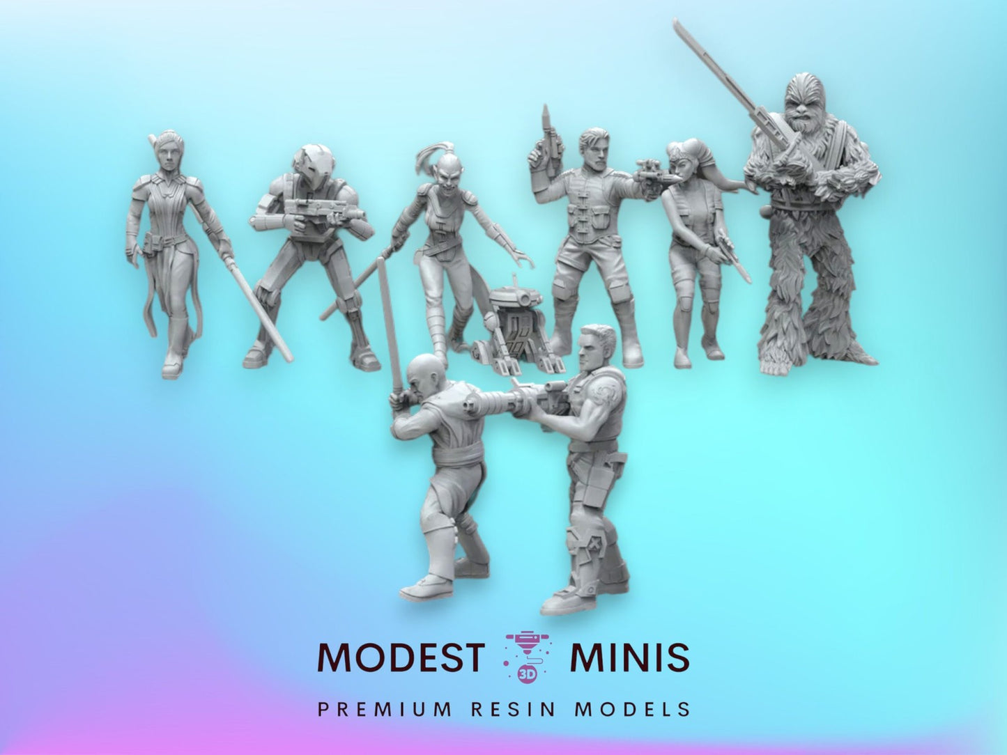 9pc KOTOR Squad - 28mm - 40mm Scale | Star Wars Legion Mini