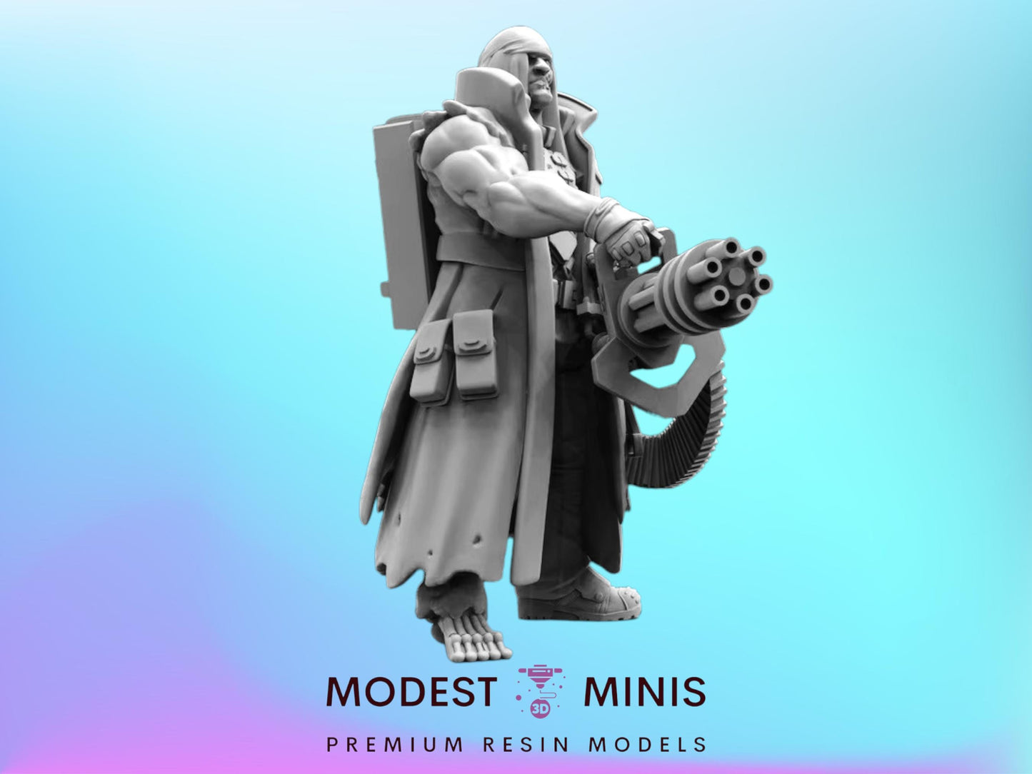 E-1000 Annihilator A Cyborg - Resin 3D Print Alien Miniature | RPG | Sci fi | Cyberpunk | Role Playing | DnD | Papsikel