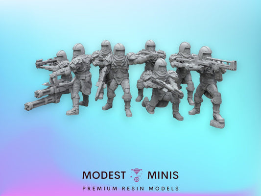8pc Old Snow Troopers Squad - 28mm - 40mm Scale | Star Wars Legion Mini