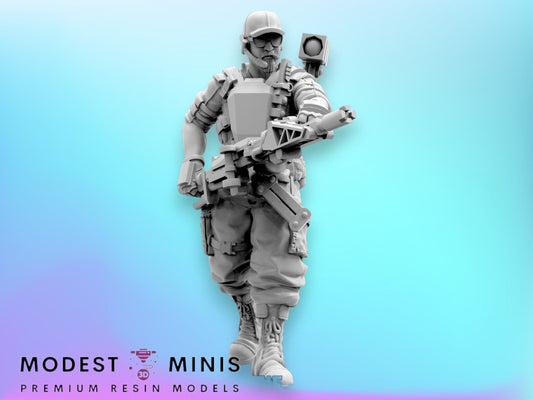Colonial Marine Gunner Sergio - 32mm Scale Alien Miniature | RPG | Sci fi | Cyberpunk | Role Playing | DnD | Papsikel