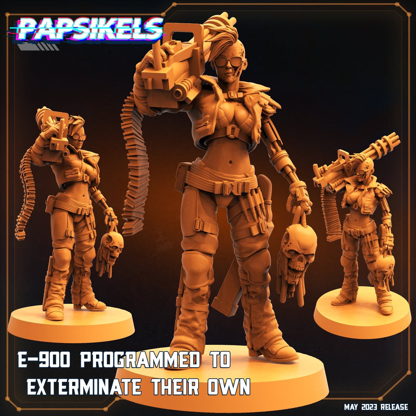 E-900 Reprogrammed - Resin 3D Print Alien Miniature | RPG | Sci fi | Cyberpunk | Role Playing | DnD | Papsikel